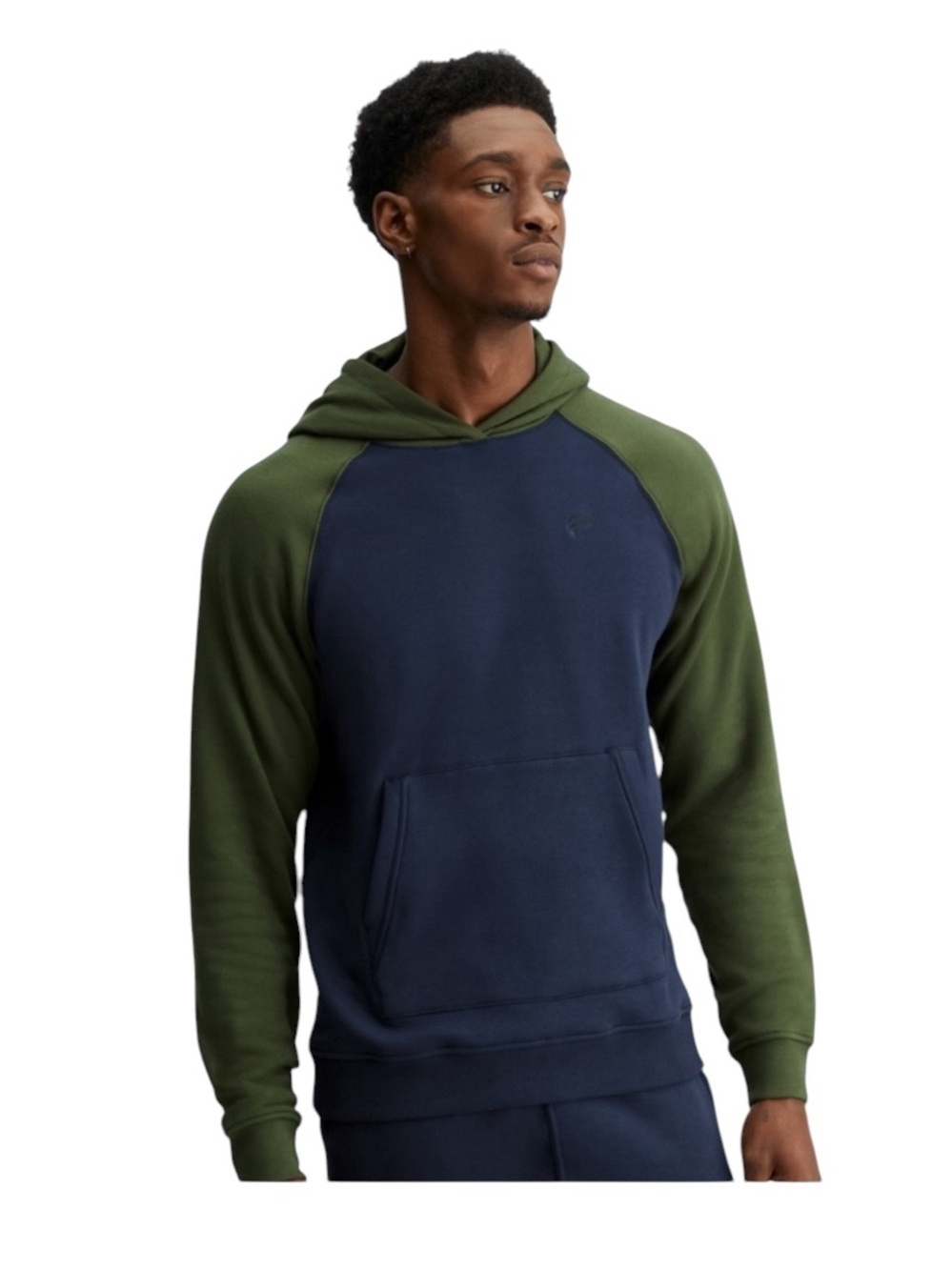 Fabletics The Postgame Hoodie Classic Navy Olive Green Size L